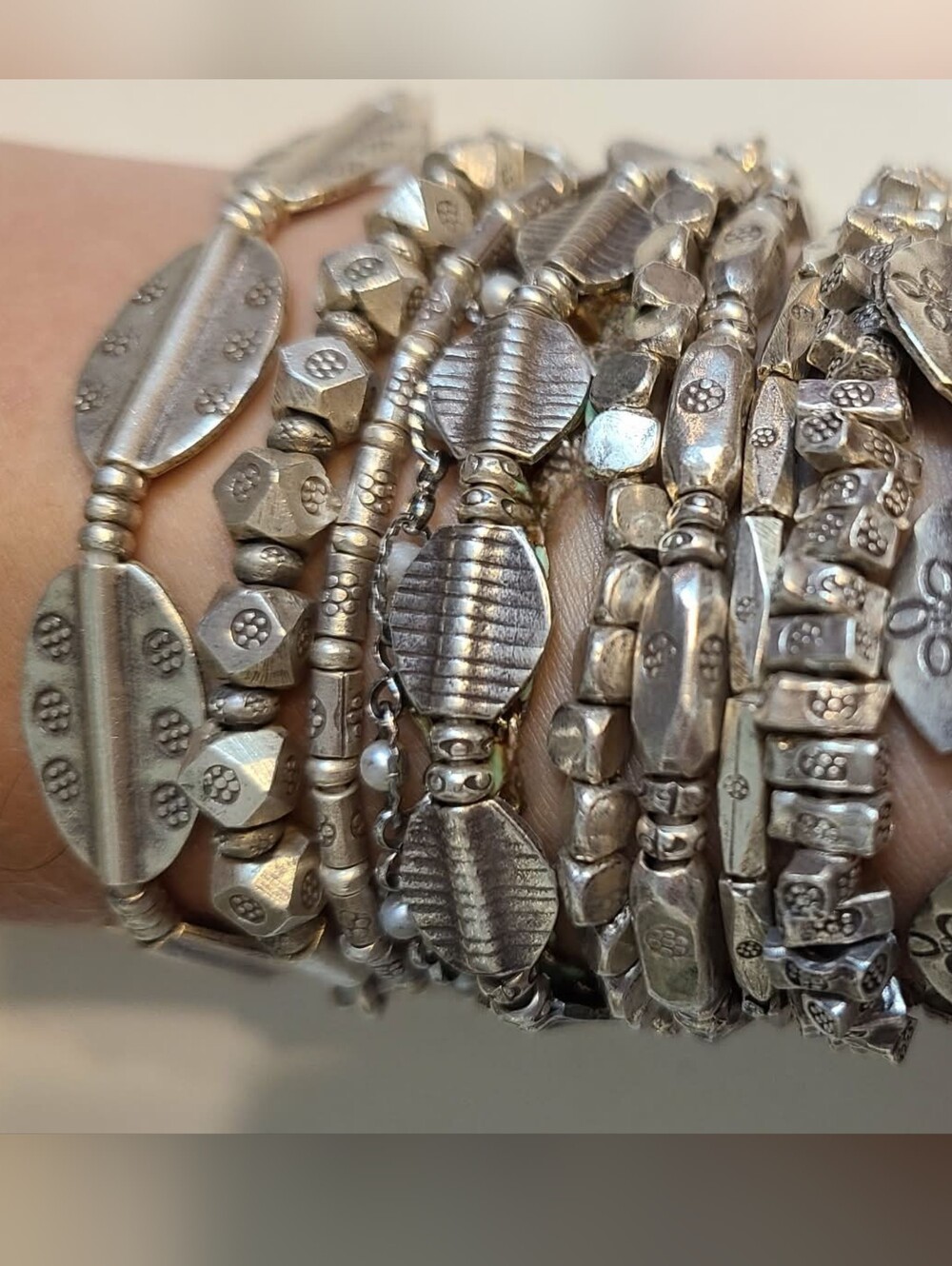 Stack of 10 Karen Hill Tribe Thai Women’s Bracelets
